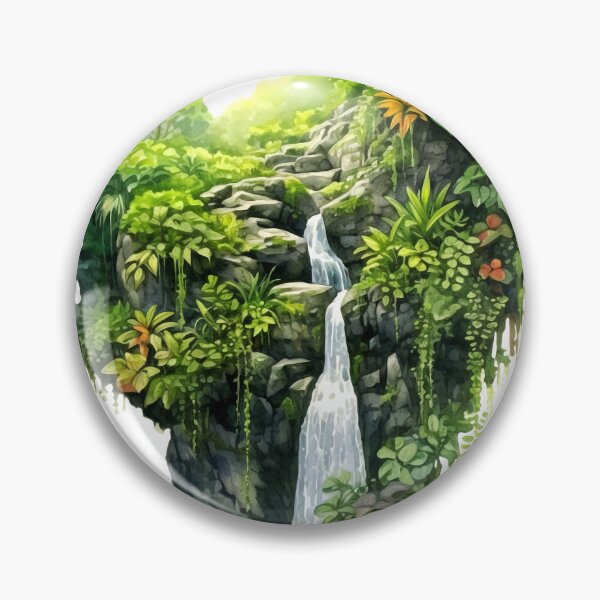 Item preview, Cascading Waterfall Clipart, Dramatic Falls, Rushing Waters, Breathtaking Cascade, Water's Dance, Dynamic Beauty, Falling Water designed and sold by CoolorPaint.