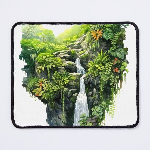 Item preview, Cascading Waterfall Clipart, Dramatic Falls, Rushing Waters, Breathtaking Cascade, Water's Dance, Dynamic Beauty, Falling Water designed and sold by CoolorPaint.