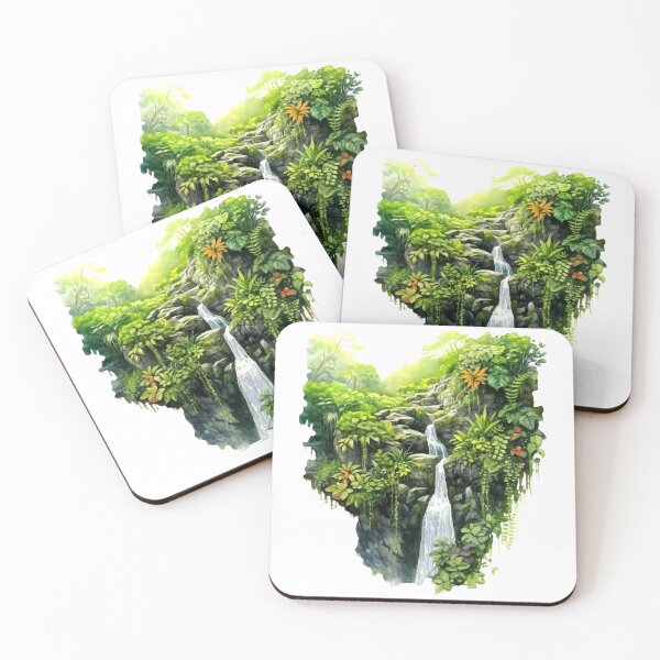 Item preview, Cascading Waterfall Clipart, Dramatic Falls, Rushing Waters, Breathtaking Cascade, Water's Dance, Dynamic Beauty, Falling Water designed and sold by CoolorPaint.