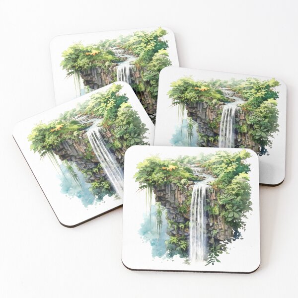 Item preview, Cascading Waterfall Clipart, Dramatic Falls, Rushing Waters, Breathtaking Cascade, Water's Dance, Dynamic Beauty, Falling Water designed and sold by CoolorPaint.