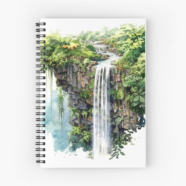 Item preview, Cascading Waterfall Clipart, Dramatic Falls, Rushing Waters, Breathtaking Cascade, Water's Dance, Dynamic Beauty, Falling Water designed and sold by CoolorPaint.