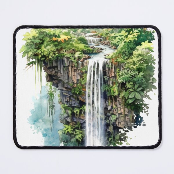 Item preview, Cascading Waterfall Clipart, Dramatic Falls, Rushing Waters, Breathtaking Cascade, Water's Dance, Dynamic Beauty, Falling Water designed and sold by CoolorPaint.