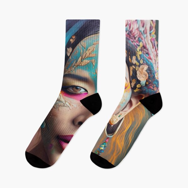Item preview, Hippie woman portrait designed and sold by jsebouvi.