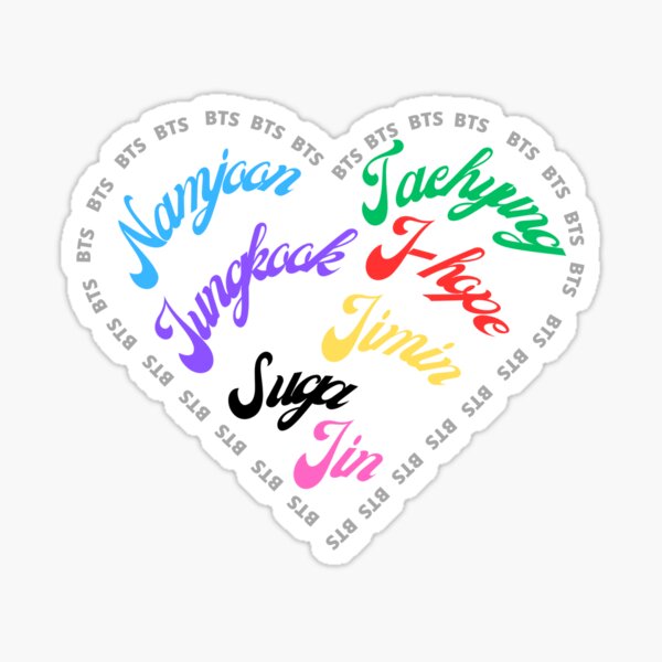 BTS Heart Sticker