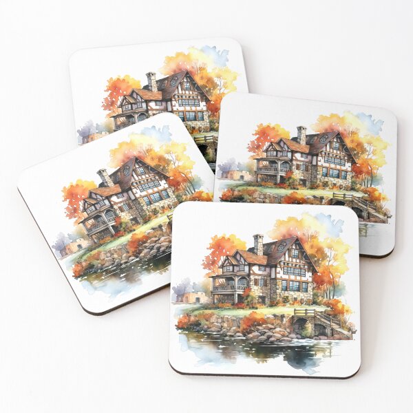Item preview, Quaint Country Inn Clipart, Charming Accommodation, Rustic Hospitality, Countryside Escape, Cozy Retreat, Rural Getaway, Quaint Lodging designed and sold by CoolorPaint.