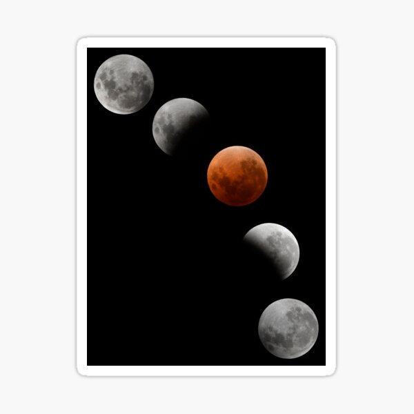 Blood Red Super Blue Moon Eclipse 2018 Sticker