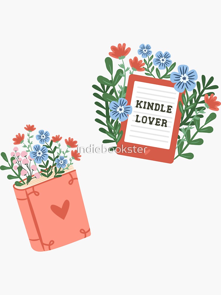 Kindle Bookish Sticker Pack Bibliophile Kindle Girlie Water
