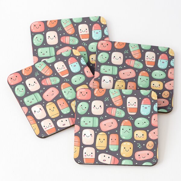 Item preview, cute cartoon pills designed and sold by Pinkbirdie.