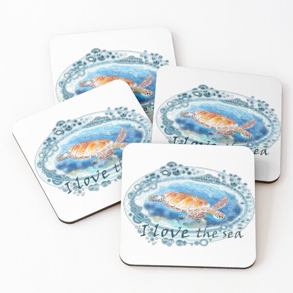 Item preview, sea turtle, i love the sea designed and sold by bonjourmadame4.
