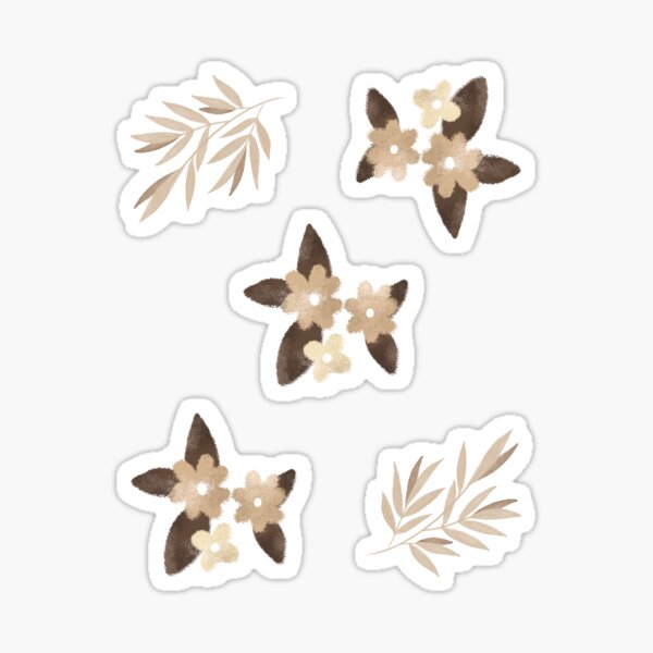 Vista previa del artículo con la obra «Diseño floral en beige.», diseñado y vendido por TRISHA A BARNETT.