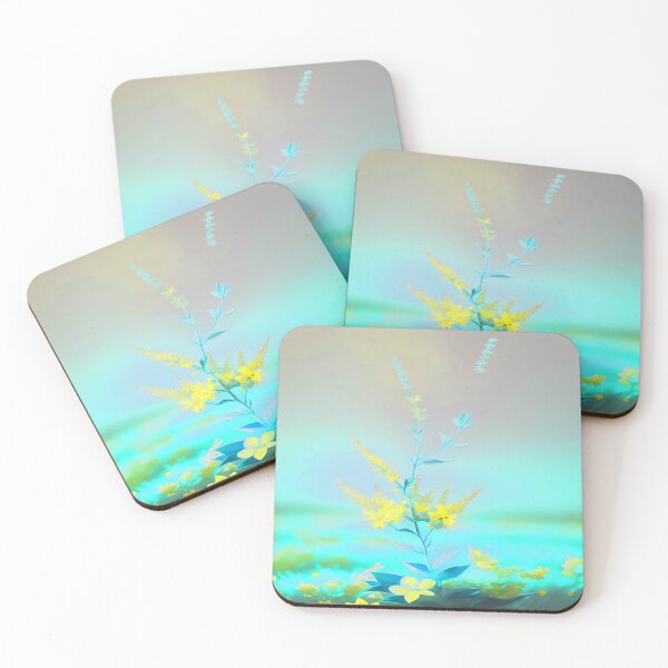 Item preview, Yellow Flower Blue Background designed and sold by deniselynnimage.