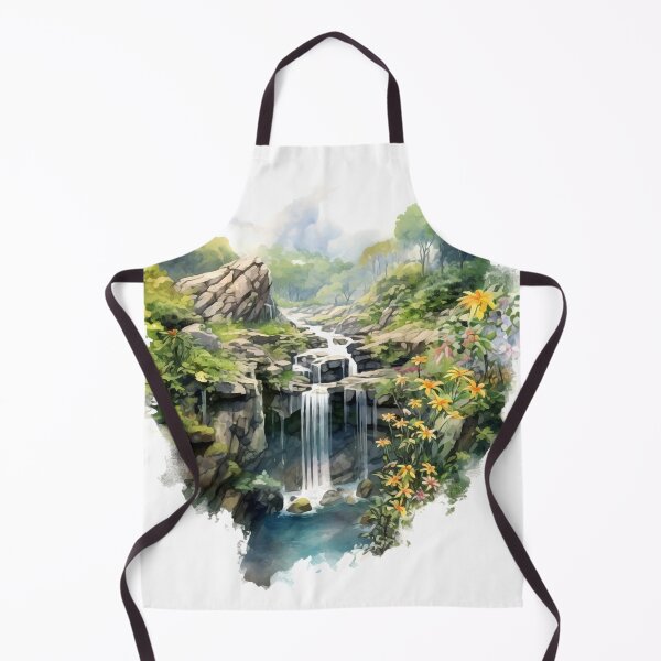 Item preview, Picturesque Waterfall Clipart, Scenic Beauty, Captivating Cascade, Breathtaking Falls, Majestic Water, Nature's Wonder, Picturesque View designed and sold by CoolorPaint.