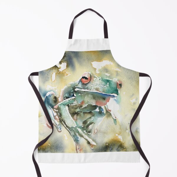 Item preview, Frog watercolor print colorful home decor frog painting kids room artwork designed and sold by rfoxphoto.