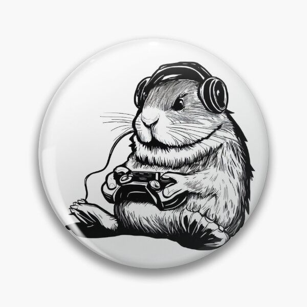 Item preview, Groundhog playing video games designed and sold by GroundhogMs.