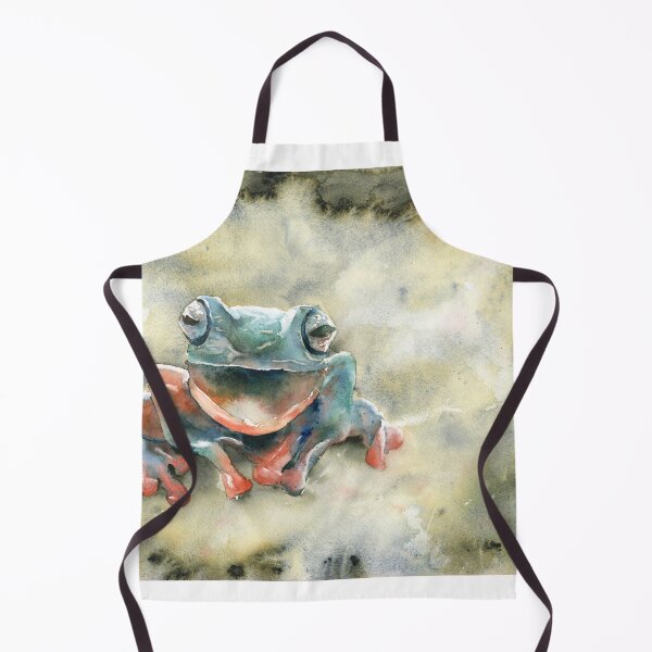Item preview, Colorful watercolor painting frog nursery decor, fine art wildlife painting frog designed and sold by rfoxphoto.