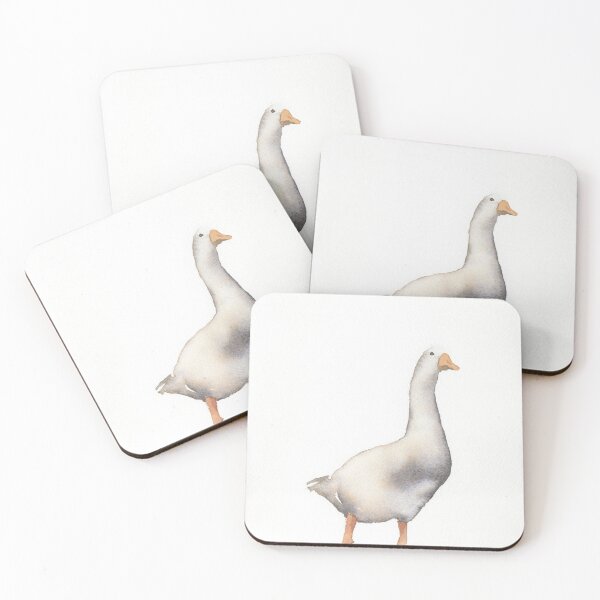 Item preview, Goose watercolor painting nursery artwork home decor, colorful watercolor painting goose  designed and sold by rfoxphoto.