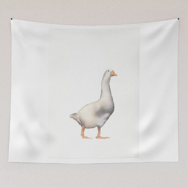 Item preview, Goose watercolor painting nursery artwork home decor, colorful watercolor painting goose  designed and sold by rfoxphoto.