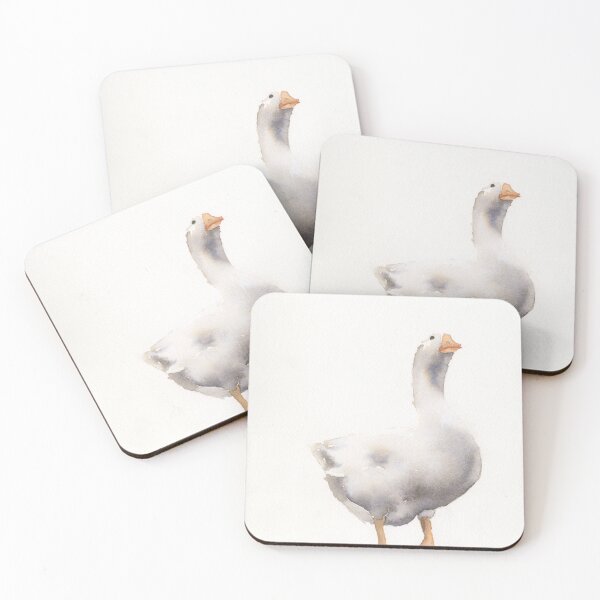 Item preview, Goose watercolor painting nursery artwork home decor, colorful watercolor painting goose designed and sold by rfoxphoto.