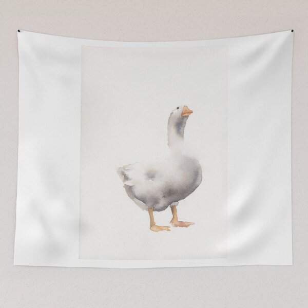 Item preview, Goose watercolor painting nursery artwork home decor, colorful watercolor painting goose designed and sold by rfoxphoto.
