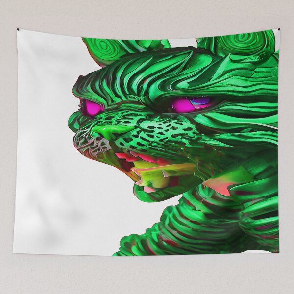 Item preview, Cat Crazy Lime Green designed and sold by deniselynnimage.