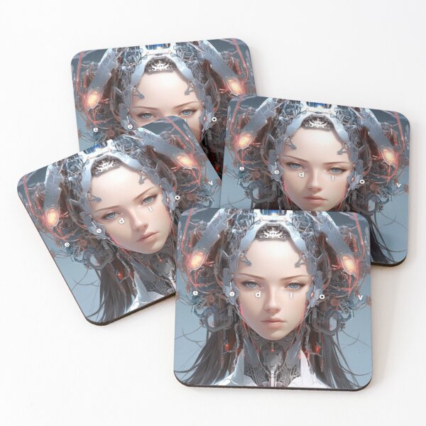 Item preview, Love in the Cyberpunk Era: Embracing the Cyborg Woman's Heart designed and sold by RIAiCreations.