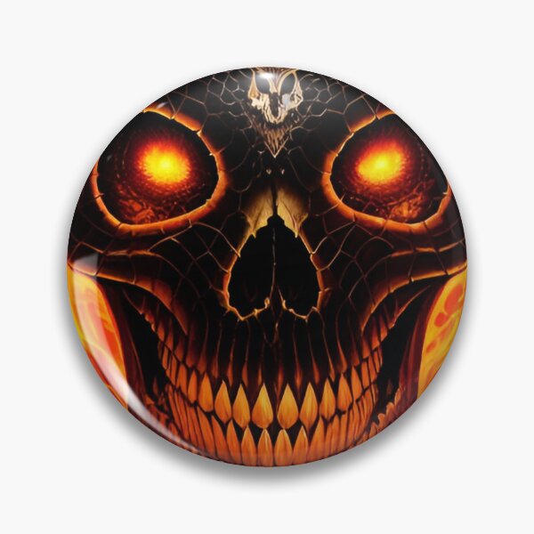Item preview, Fiery smiling skull designed and sold by MadinaFatt.