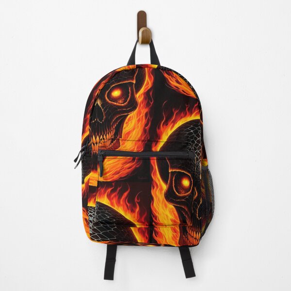 Item preview, Fiery smiling skull designed and sold by MadinaFatt.
