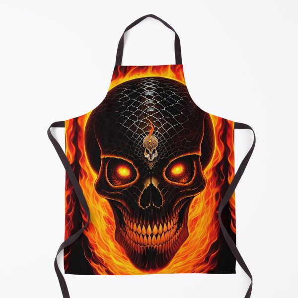 Item preview, Fiery smiling skull designed and sold by MadinaFatt.