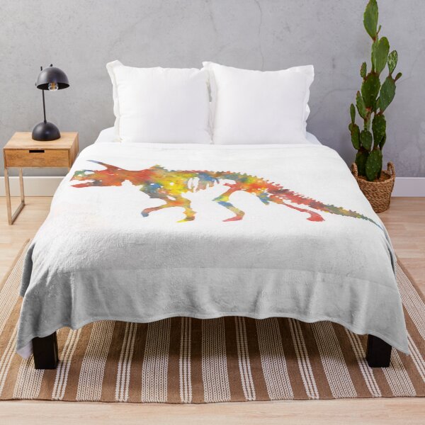 Item preview, Kids room artwork dinosaur colorful watercolor painting, trendy wall art handmade home decor dino illustration designed and sold by rfoxphoto.