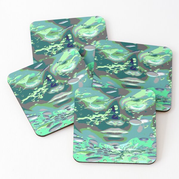 Item preview, Female Face Abstract Mint designed and sold by deniselynnimage.