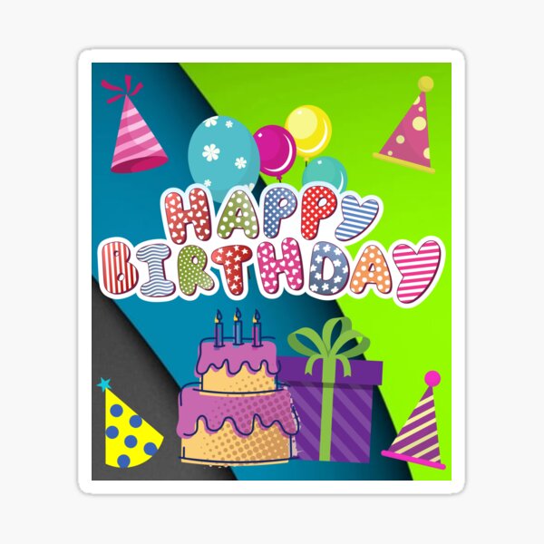 Happy Birthday Sticker for Sale by MiistyDesignz