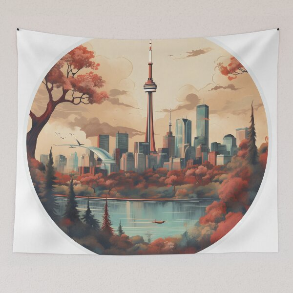 Artikelvorschau, Aquarellmalerei des CN Tower in Toronto entworfen und verkauft von SE7VENTH.