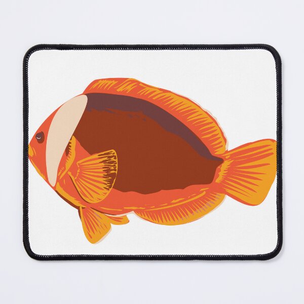 Item preview, Red Anemonefish or Australian Clownfish in Oslob Cebu Philippines WPA Art Deco designed and sold by patrimonio.