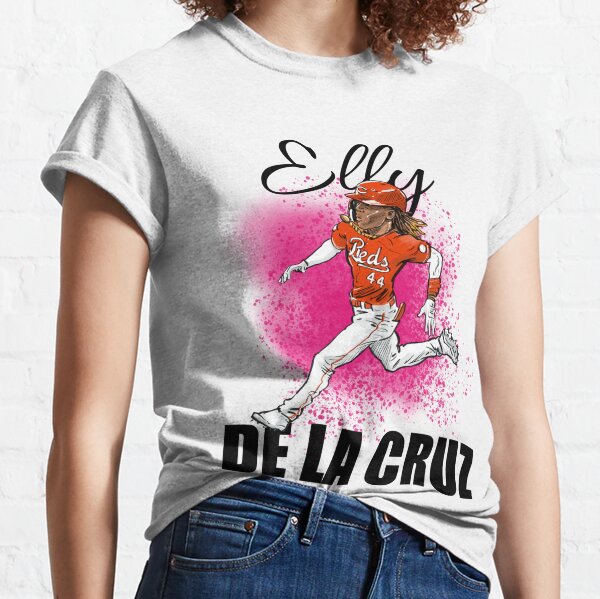 BreakingT Youth Cincinnati Reds Elly De La Cruz Caricature Graphic T-Shirt