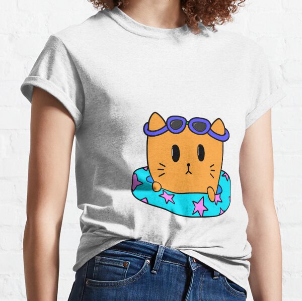 Roblox T-shirt // Black and orange pusheen themed halloween top