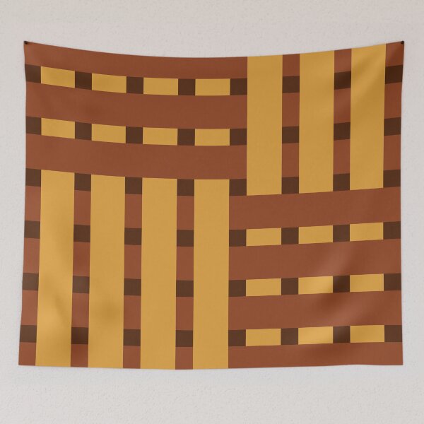 Item preview, Fabric Weave Design - Matt Rib Weave Irregular Pattern - Orange and Gold designed and sold by DesignCentrum.