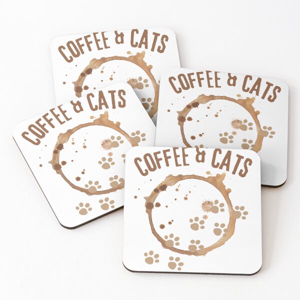 Item preview, cats and coffee designed and sold by T-shirtJohny.