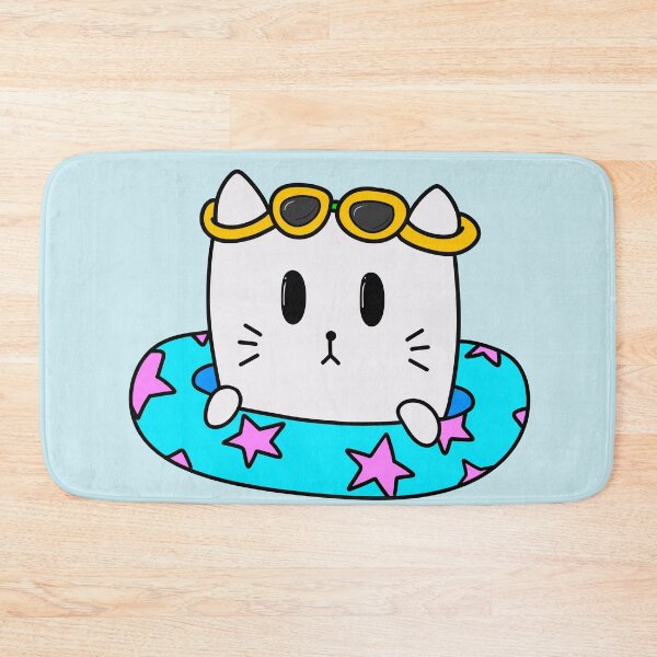 Item preview, Summer cat friend - grey/white designed and sold by ScrimblyStudios.