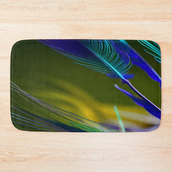 Item preview, Feathers Navy Blue with Yellow Sunset designed and sold by deniselynnimage.