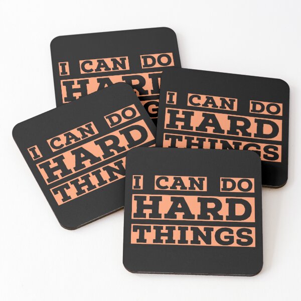 Item preview, I Can Do Hard Things Motivational Quote designed and sold by Andy Hilaire.