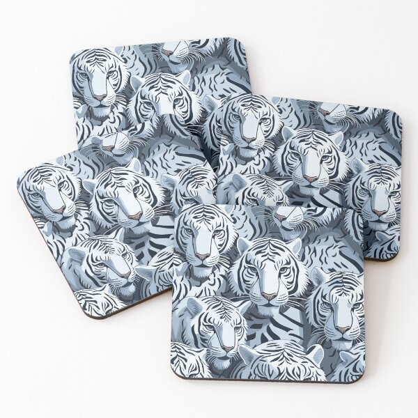 Item preview, White Tiger Seamless Pattern - Majestic Wildlife Design designed and sold by NikksCustomArt.