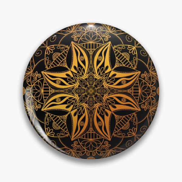 Item preview, Gold Nature Mandala Pattern designed and sold by Shy Introvert Tales.