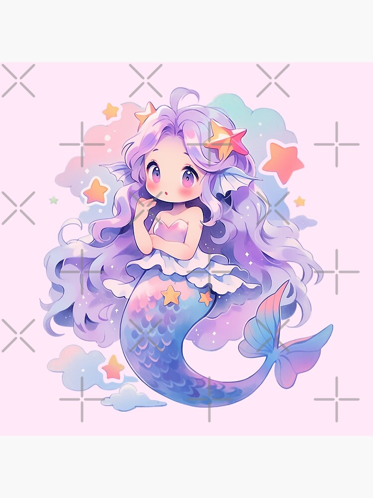 Cute Kawaii Pastel Magical Mermaid