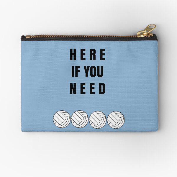 Here If You Need LIGHT BLUE Zipper Pouch