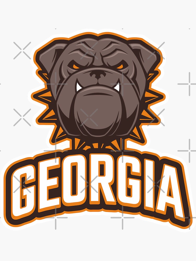 Georgia Bulldogs Uga X Mascot Sticker - Vintage Design - Vinyl Die