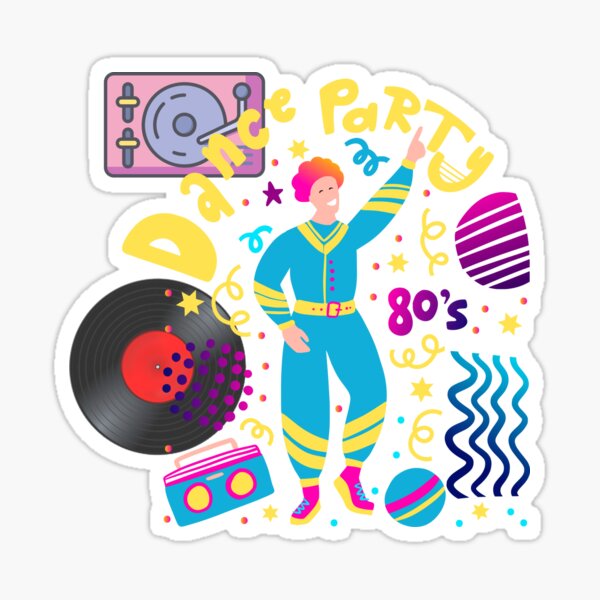 Item preview, Dance Party (retro art work) designed and sold by Steph1TheArtist.