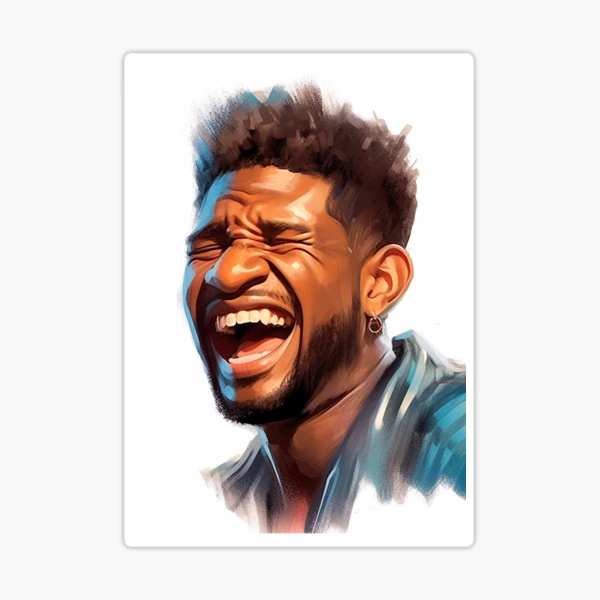 caricature of Usher the R& B Singer | Sticker