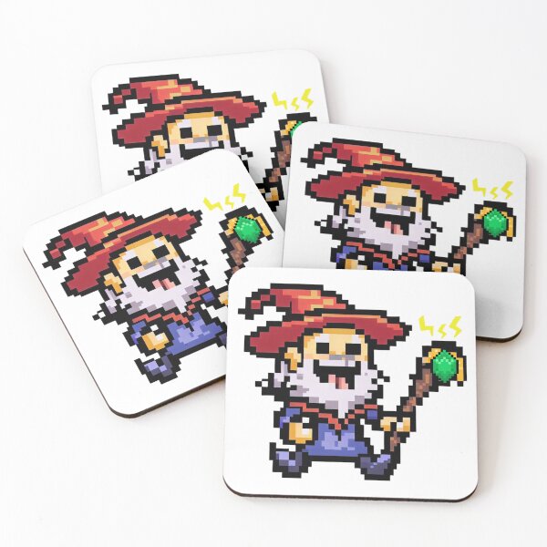 Item preview, Happy wizard pixel art designed and sold by PexelBoi.