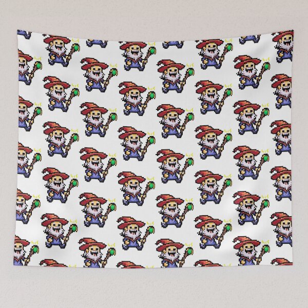 Item preview, Happy wizard pixel art designed and sold by PexelBoi.