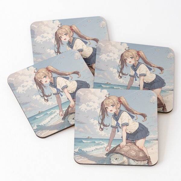 Item preview, Neuro-sama and Vedal at the beach designed and sold by GarChazAI.